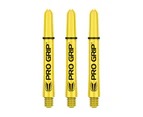 Target Pro Grip Yellow Nylon Dart Shafts Stems set 3 Solid Colour