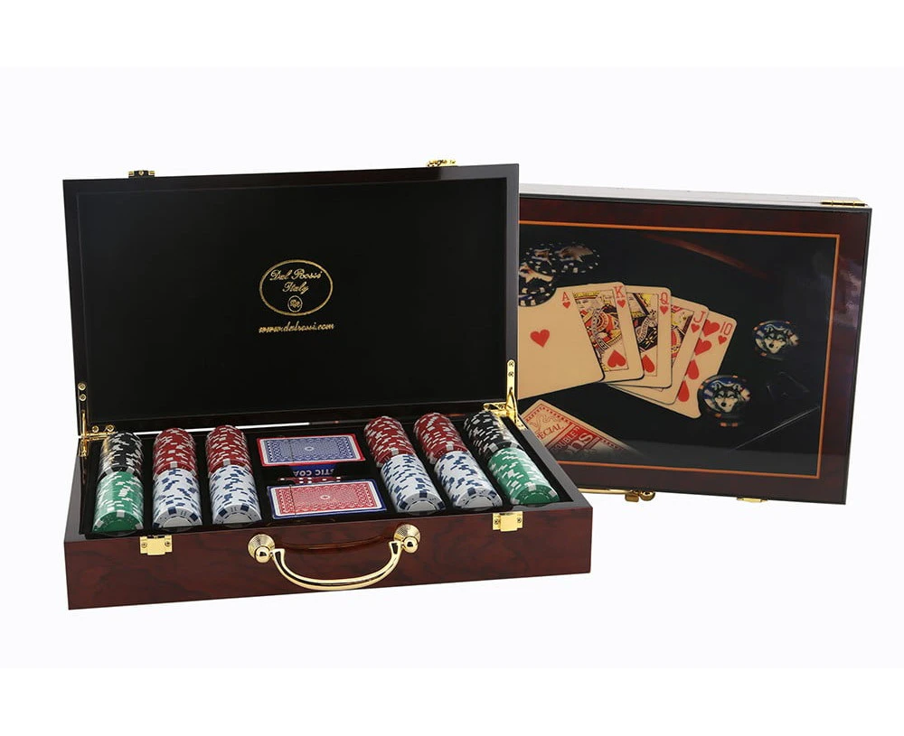 Dal Rossi Las Vegas Poker Set with Wooden Case