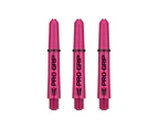 Target Pro Grip Pink Nylon Dart Shafts Stems set 3 Solid Colour