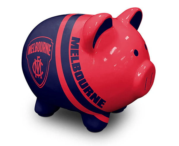 AFL Piggy Money Box Melbourne Demons