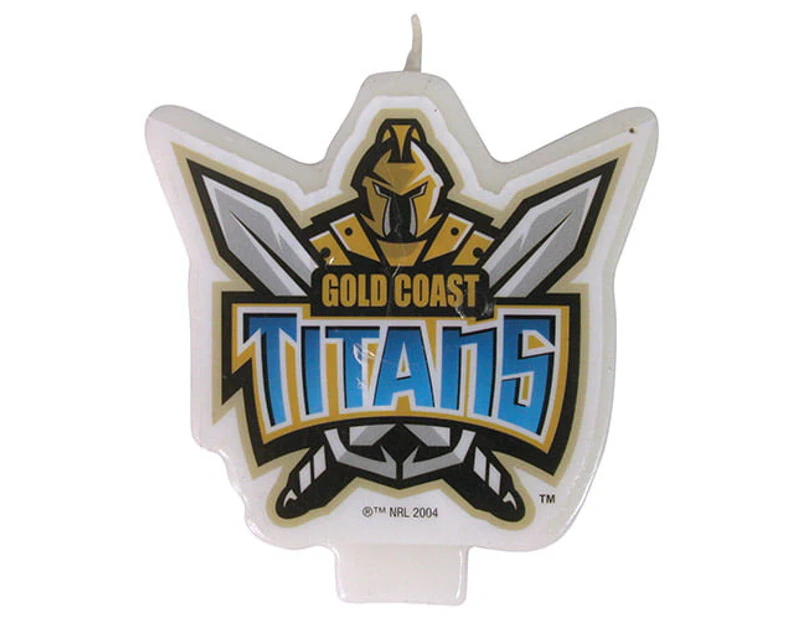 Gold Coast Titans NRL Team Logo Birthday Candle