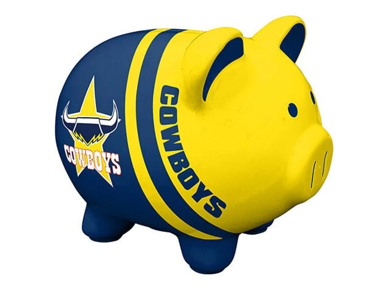 North QLD Queensland Cowboys NRL Dolomite Piggy Bank Money Box with Coin Slot