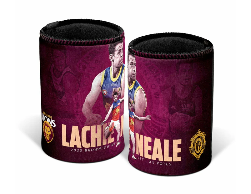 Brisbane Lions AFL Lachie Neale Brownlow Medal Can Cooler Stubby Holder