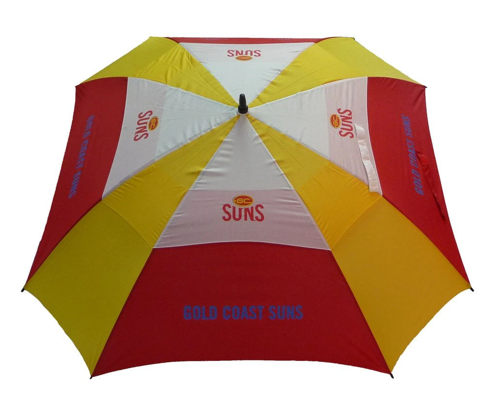 Gold Coast Suns AFL Golf Club Umbrella Large Deluxe