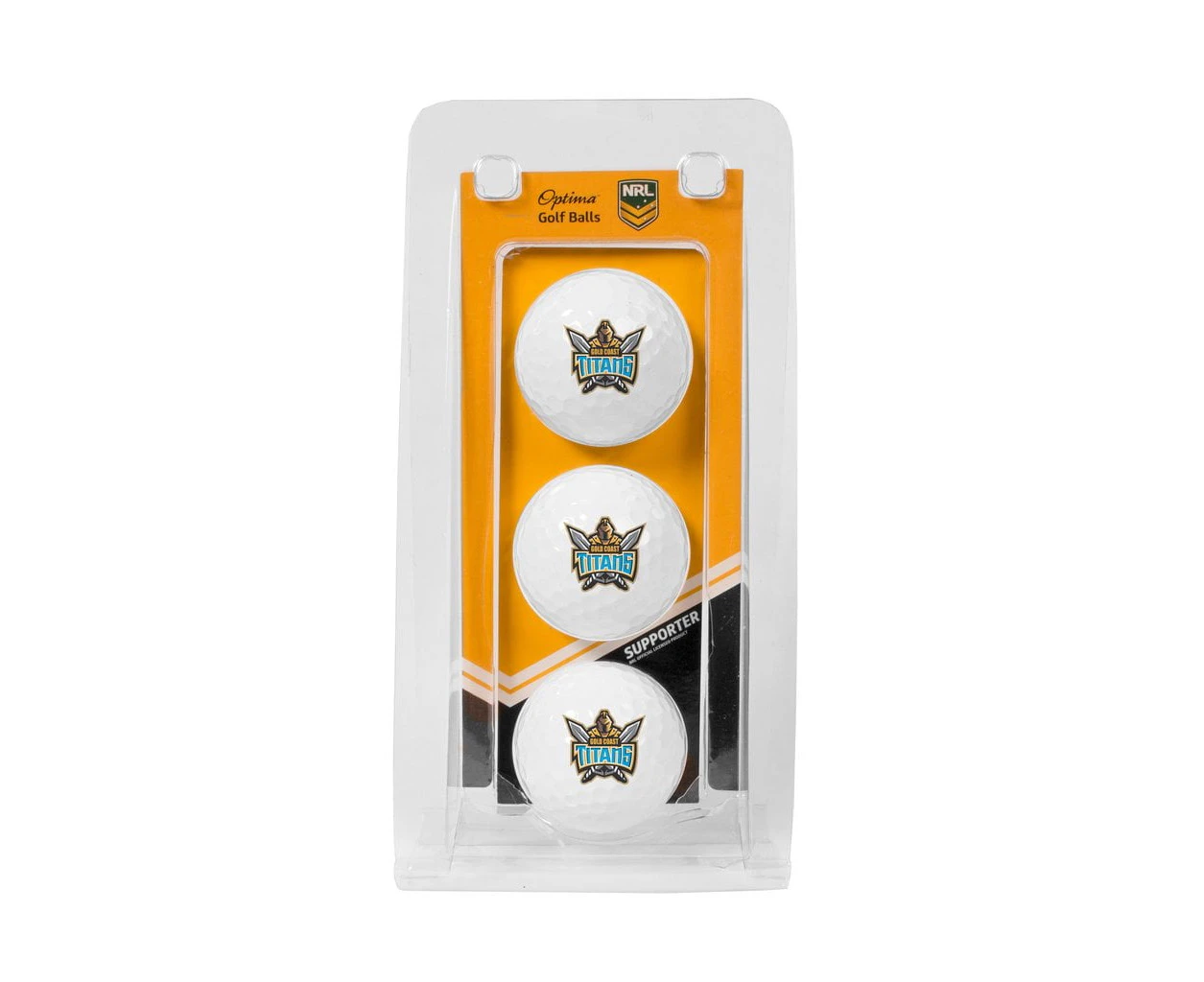 Gold Coast Titans NRL Team Optima Golf Balls 3 Pack