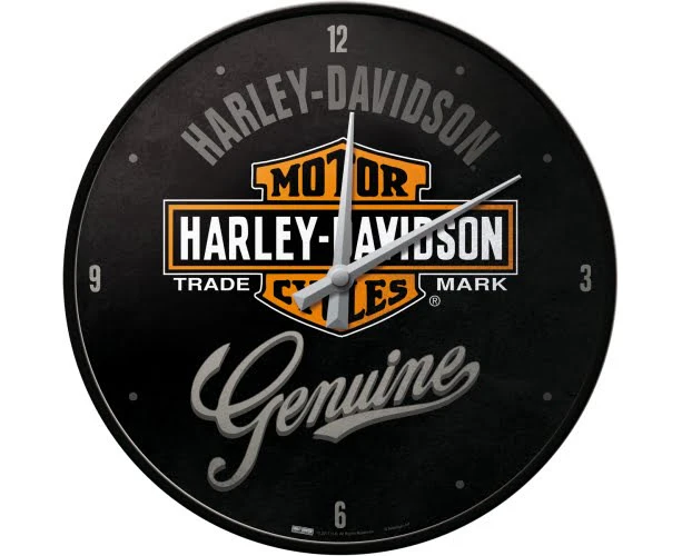 Nostalgic Art 30cm Harley-Davidson Genuine Quartz Battery Operated Wall Clock