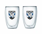 Canterbury Bulldogs NRL Set of 2 Double Wall Glasses Tea Coffee Spirits