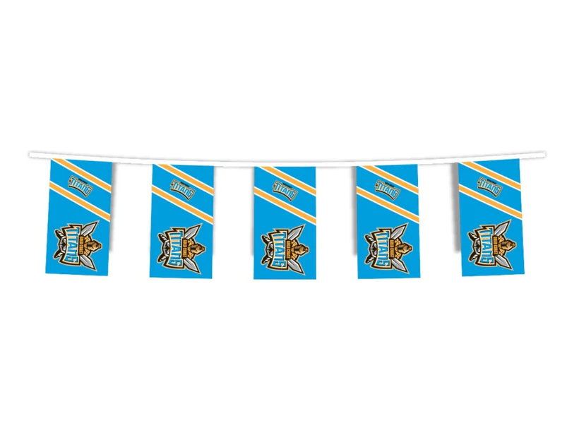 Gold Coast Titans NRL Bunting Hanging Flag Banner 5m long with 12 flags