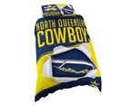 North QLD Queensland Cowboys NRL SINGLE Bed Quilt Doona Duvet Cover and Pillow Case Set