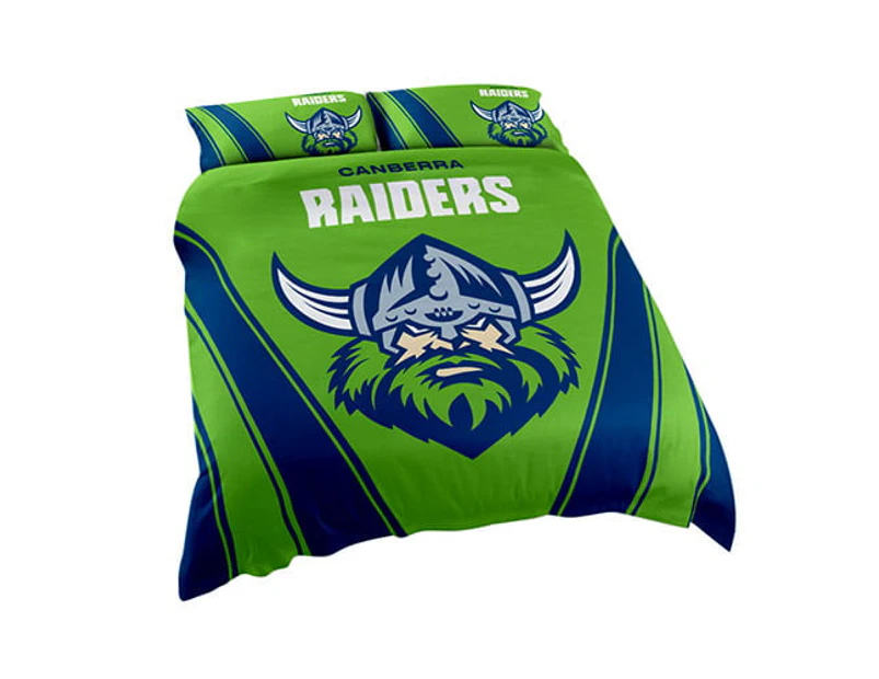 Canberra Raiders NRL KING Bed Quilt Doona Duvet Cover & Pillow Cases Set
