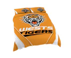Wests Tigers NRL DOUBLE Bed Quilt Doona Duvet Cover & Pillow Cases Set
