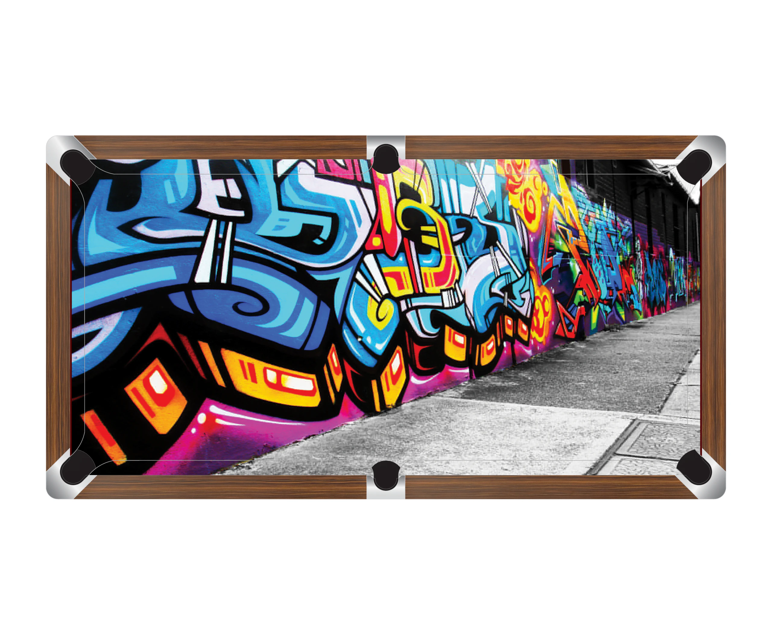 GRAFFITI STREET Custom Made Printed Pool Snooker Billiard Table Felt Cloth