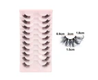 False Eyelashes Natural Half Lashes Short Wispy Clear Band Lashes Pack Cat Eye 3D Faux Mink Lashes Fake Eyelashes-Style 4