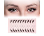 False Eyelashes Natural Half Lashes Short Wispy Clear Band Lashes Pack Cat Eye 3D Faux Mink Lashes Fake Eyelashes-Style 4