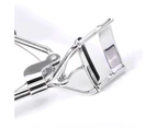 Mini Portable Curling Device Eyelash Curler, Stainless Steel Just Dramatically Curled Eyelashes & Lash Line in Seconds-Silver