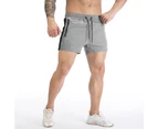 WeMeir Men's 2 in 1 Sports Shorts Running Athletic Shorts for Men Workout Shorts Gym Shorts with Pockets - Grey