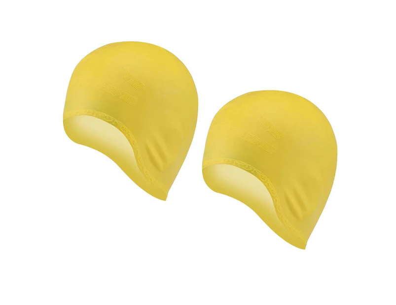 Unisex Swim Cap for short & Long Hair Silicone Swimming Caps Cover Ears Swimming Hats for Women Men Kids Adults