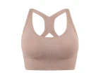 Sports Bra for Women, Criss-Cross Back Padded Strappy Sports Bras Medium Support Yoga Bra with Removable Cups-a - Pink
