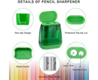 Toscano 4 Pcs Dual Holes Compact Colored Handheld Pencil Sharpener-8927
