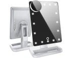 Toscano Bluetooth Makeup Mirror with10X Magnification Spot Mirror-White
