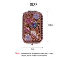 Toscano Antique Butterfly Flower Foldable Makeup Mirror-Red