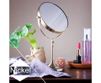 Toscano 8in Standing Mirror Dual-Sided Magnifying Makeup Mirror-Nickel