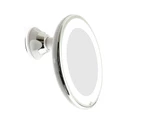 Toscano LED 10X Magnifying Makeup Mirror with Power Locking Suction Cup