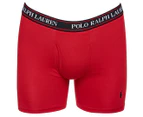 Polo Ralph Lauren Men's Stretch Boxer Briefs 3-Pack - Ruby/Grey Heather/Stripe