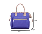 Toscano Fashion Portable Picnic Bento Bag Waterproof Oxford Cloth Lunch Bag-Blue