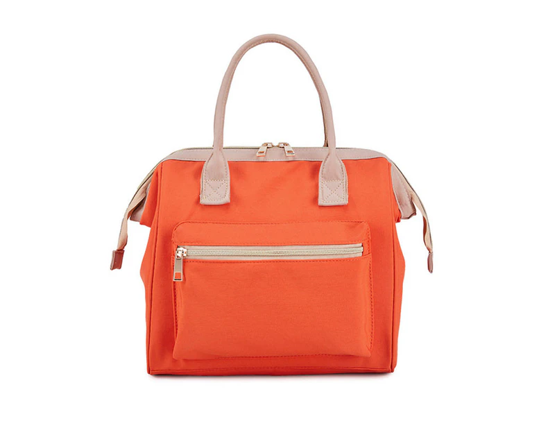 Toscano Fashion Portable Picnic Bento Bag Waterproof Oxford Cloth Lunch Bag-Orange