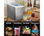 Advwin 2.2L Portable Ice Maker Machine Home Ice Cube  Maker Bar Countertop Silver