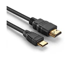 HDMI Mini Type C Male to Standard Male Cable Lead Full HD 1080P Gold-plated TV Cable
