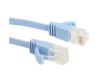 3Pcs Cat6 Ultra-Thin Flat Ethernet Network Lan Cable Length: 1M (Blue)