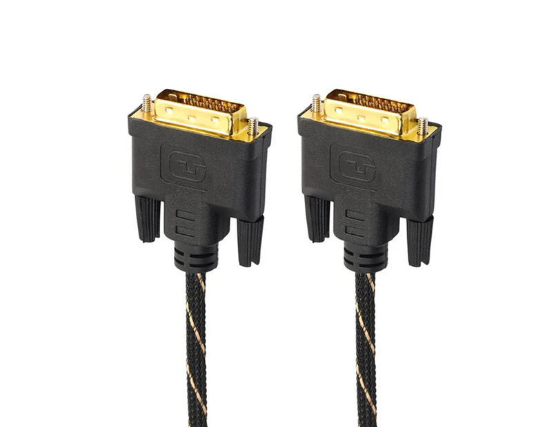Braid DVI Cable 1080P DVI 24+1 male to male Extension Cable 1m for HDTV Computer Projector PS3
