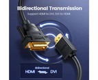 HDMI To DVI Bi-direction DVI-D 24+1 Adapter Cable HD 1080P Converter for Xbox PS4 HDTV LCD DVD Male to Male DVI to HDMI