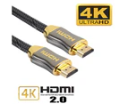 1M 4K 60Hz HDMI To HDMI Cable High Speed 2.0 Golden Plated Connection Cable Cord For UHD FHD 3D Xbox PS3 PS4 TV