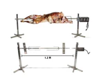 Campfire Camping Spit Grill Grille rotisserie Bbq outdoor Portable Lamb