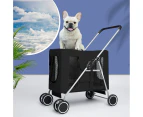 Pawz Pet Stroller Dog Cat Cage Carrier Travel Pushchair Foldable Pram Black