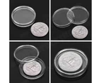 100pcs Coin Storage Box Case 20/25/27/30mm Round Capsules Coin Holder