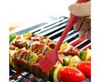 1Set Red Silicone Barbecue Tools Professional Food Tongs Silicone Basting Brush Cooking Tools Accessories BBQ Tools