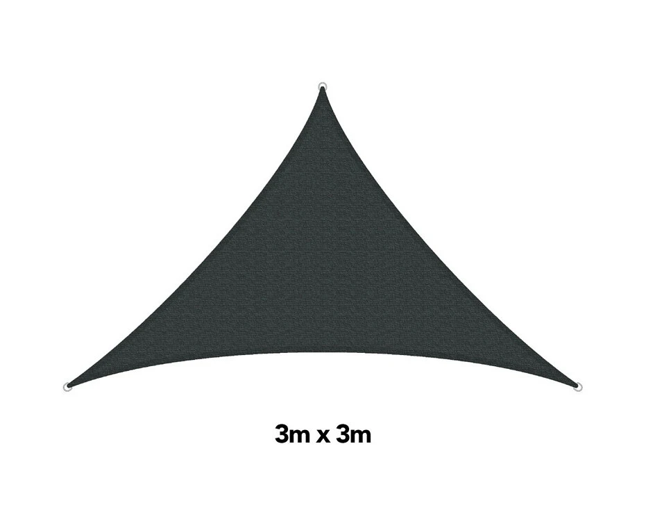 H&g shade sail triangle charcoal, 3x3m