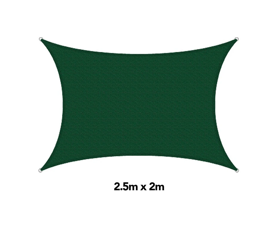 H&g shade sail rectangle forest green, 2.5x2m