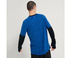 Kathmandu MerinoPRO Men's Long Sleeve Top  Shirts & Tops  Blouse - Surf Blue Print/Black