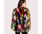 AOMEI Womens Winter Luxury Faux Fur Coat Warm Plush Cardigan Jacket