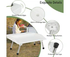 Costway Portable Fillet Table Folding Camping Table Filleting Station Outdoor Kitchen w/Knife Grooves & Drainage Hose