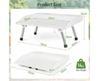 Costway Portable Fillet Table Folding Camping Table Filleting Station Outdoor Kitchen w/Knife Grooves & Drainage Hose