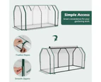 Costway Mini Greenhouse PE Cover Garden Green House w/Roll-Up Zippered Door 121x54x61.5cm