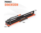 Costway 91cm Pro Tile Cutter Manual Tiling Saw Tile Cutting Tool Adjustable w/Scale Porcelain Ceramic Granite