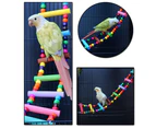 Naturals Rope Colorful Step Ladder Swing Bridge for Pet Trainning Playing, Flexible Birds Cage Accessories Decoration (80cm)