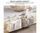 Bedside Caddy Hanging Storage Bed Holder Couch Organizer Container Bag Pocket Grey